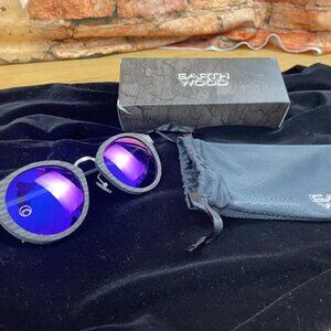 Earth Wood Zale Polarized Sunglasses - Black Stripe/Pink